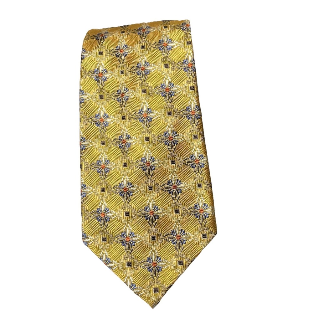 Robert Talbott Best of Class Silk Blend Tie‎ Yellow Gold Textured   Malouf's